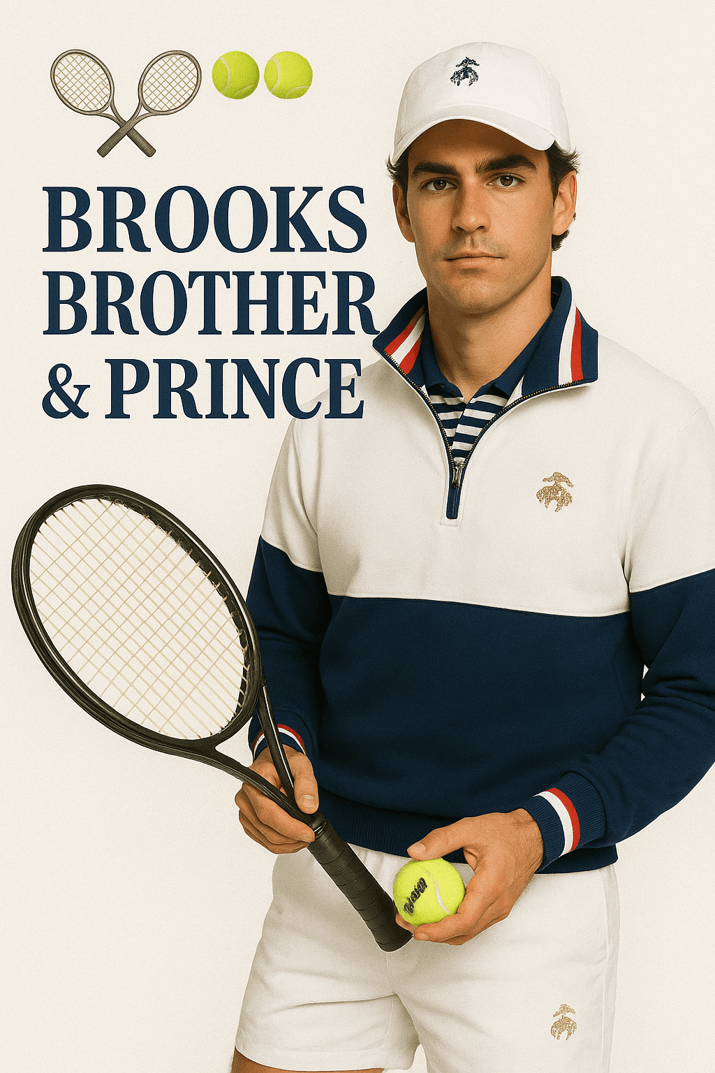 Brooks Brothers and Prince Unveil Limited-Edition 1990s Tennis Capsule Ahead of Wimbledon 2025